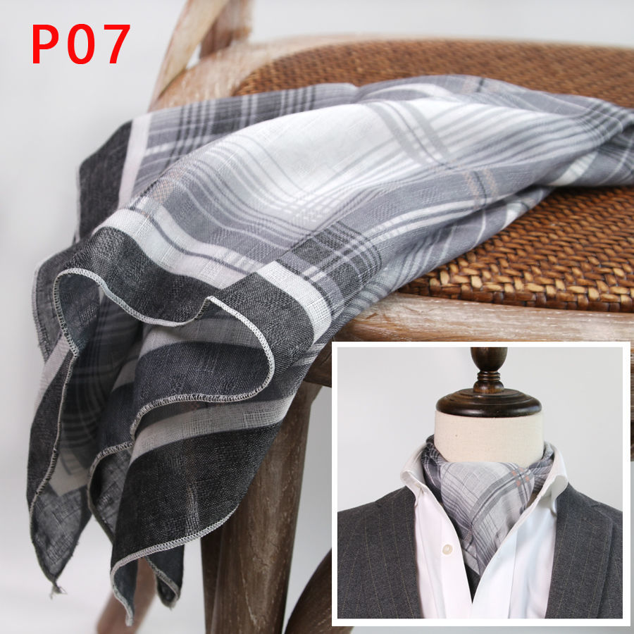 Men's Square Scarf with Button - Ascot Neck Scarf avis et prix
