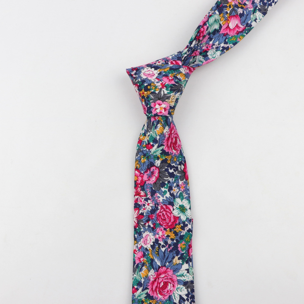 Cotton Flower Tie Men's Colour - Skinny Tie Men avis et prix