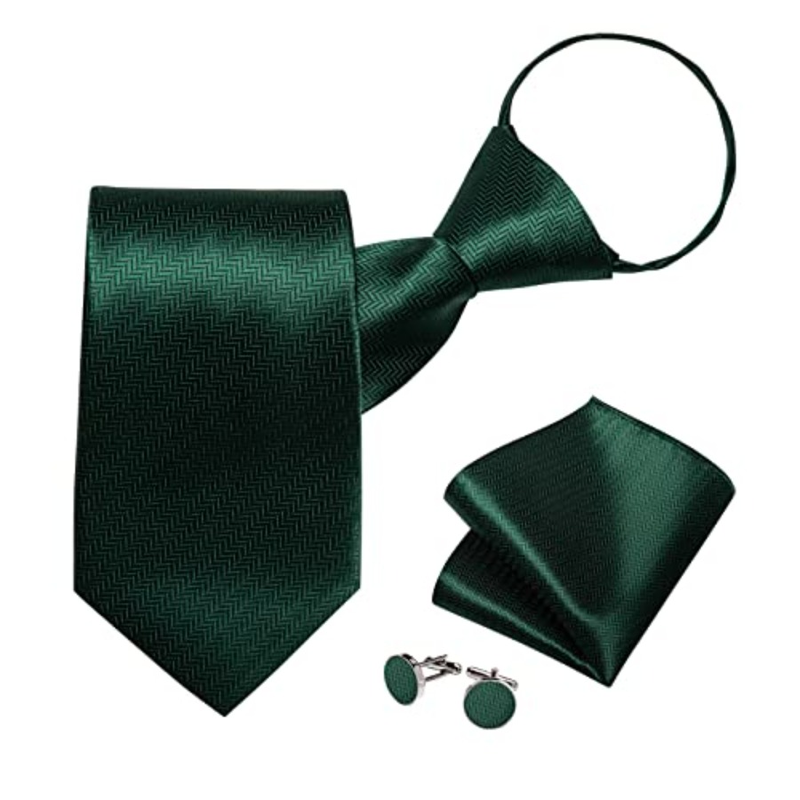 Silk Zipper Ties for Men,Paisl - Pocket Square Set avis et prix