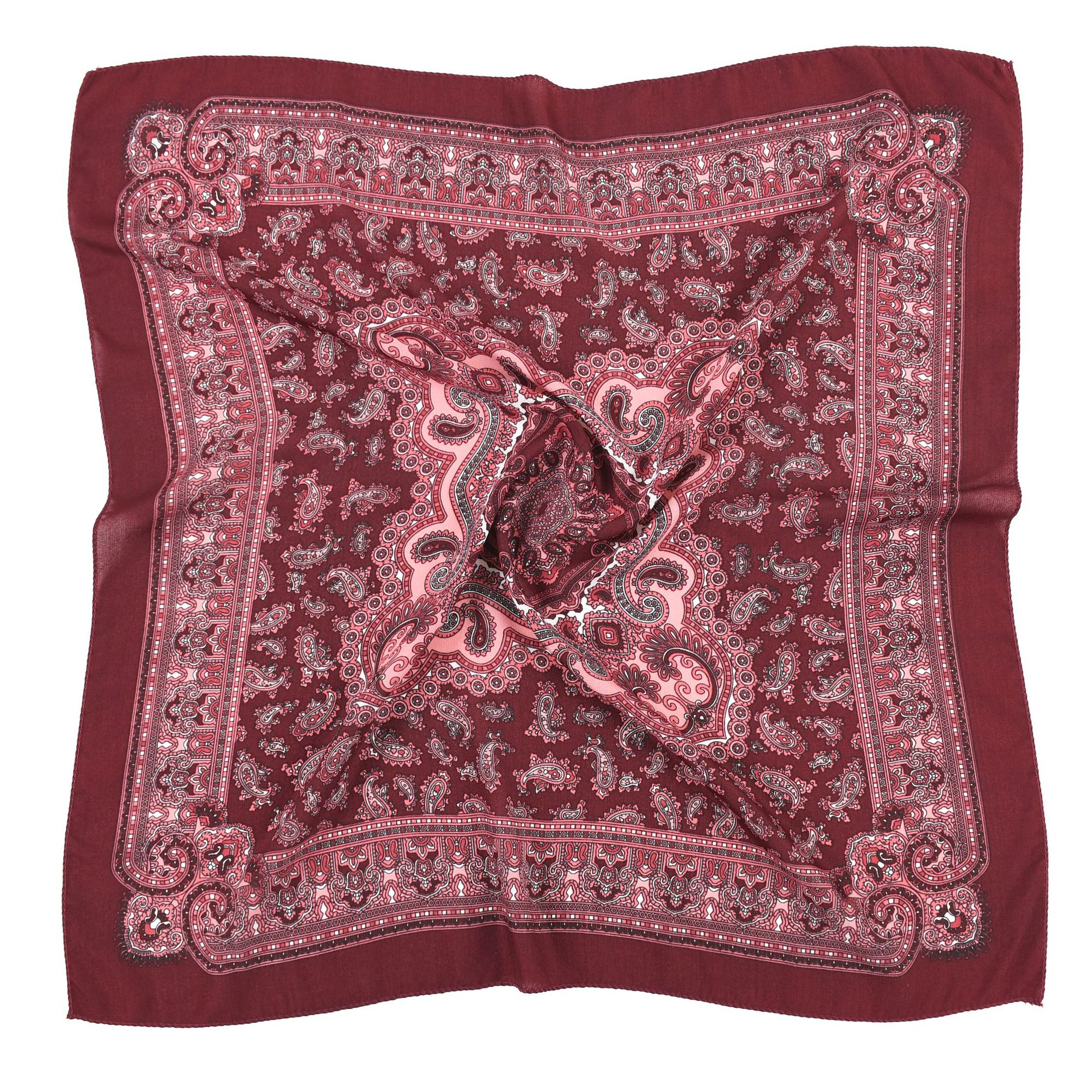 70*70cm Women Retro Floral Rus - Bandana Cotton avis et prix