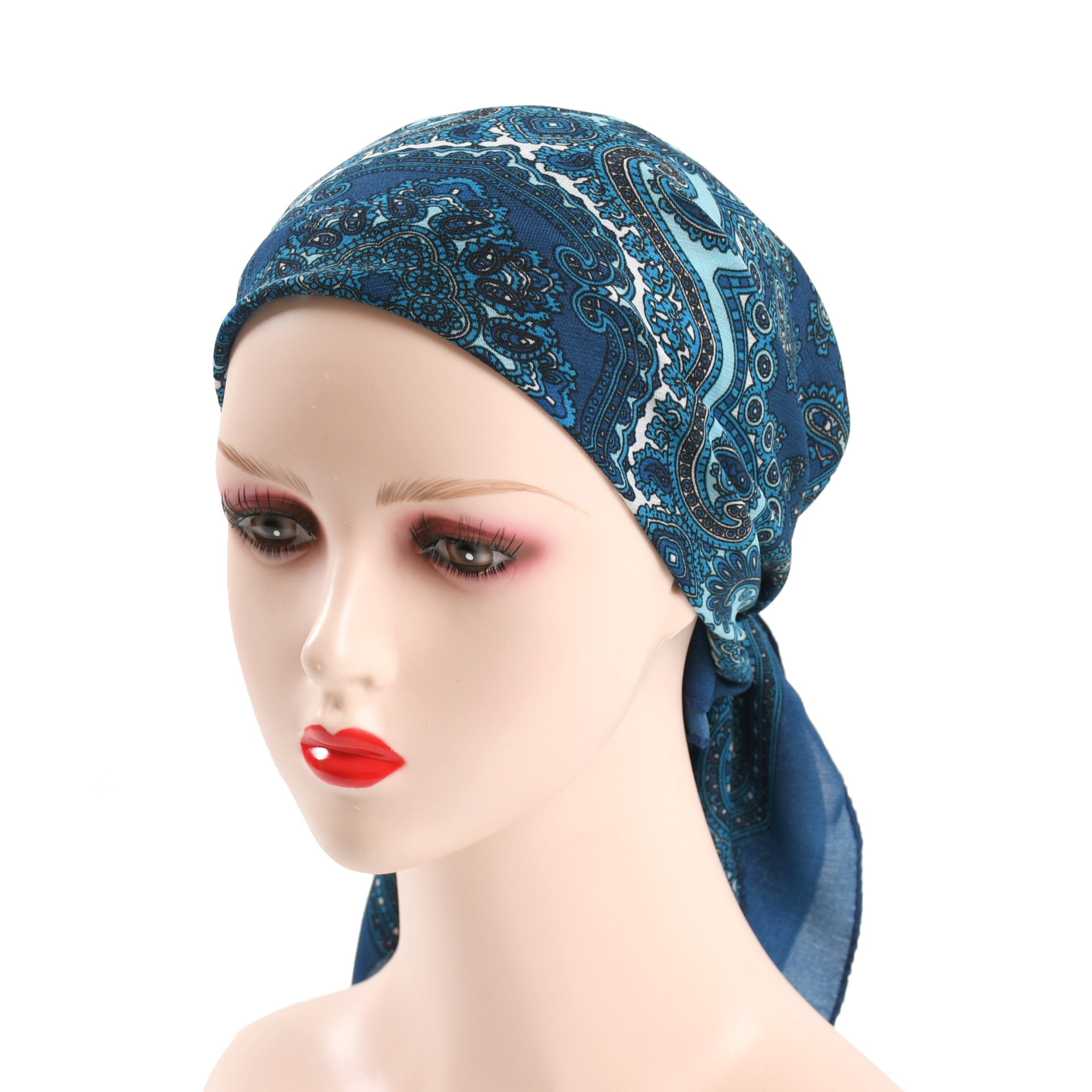 70*70cm Women Retro Floral Rus - Bandana Cotton avis et prix