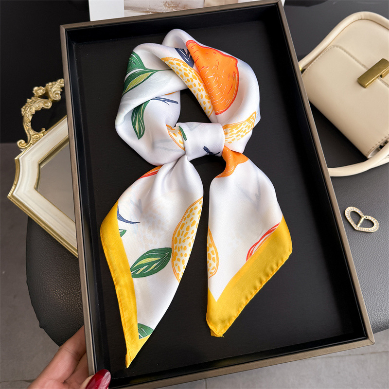 2026 New Fruit Print Silk Squa - Ascot Neck Scarf avis et prix