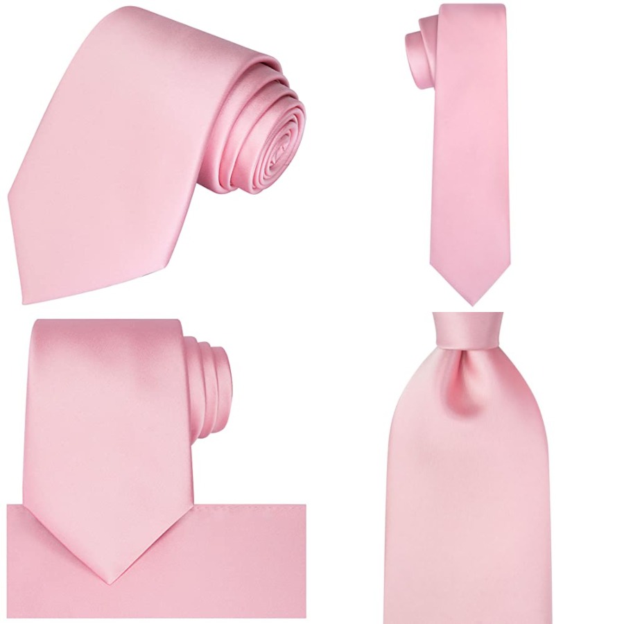 Satin Tie Set Solid Ties Mens  - Pocket Square Set avis et prix