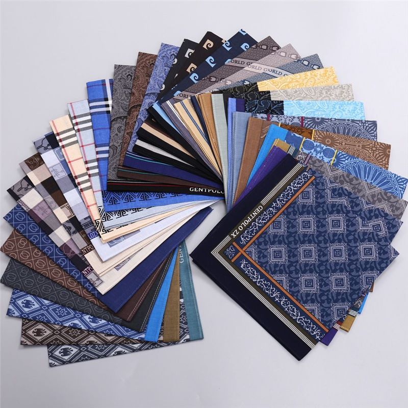 3Pcs Men's Pure Cotton Printed - Handkerchief Cotton Men avis et prix