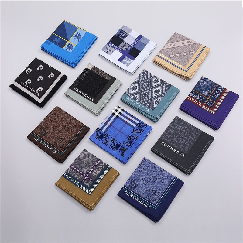 3Pcs Men's Pure Cotton Printed - Handkerchief Cotton Men avis et prix