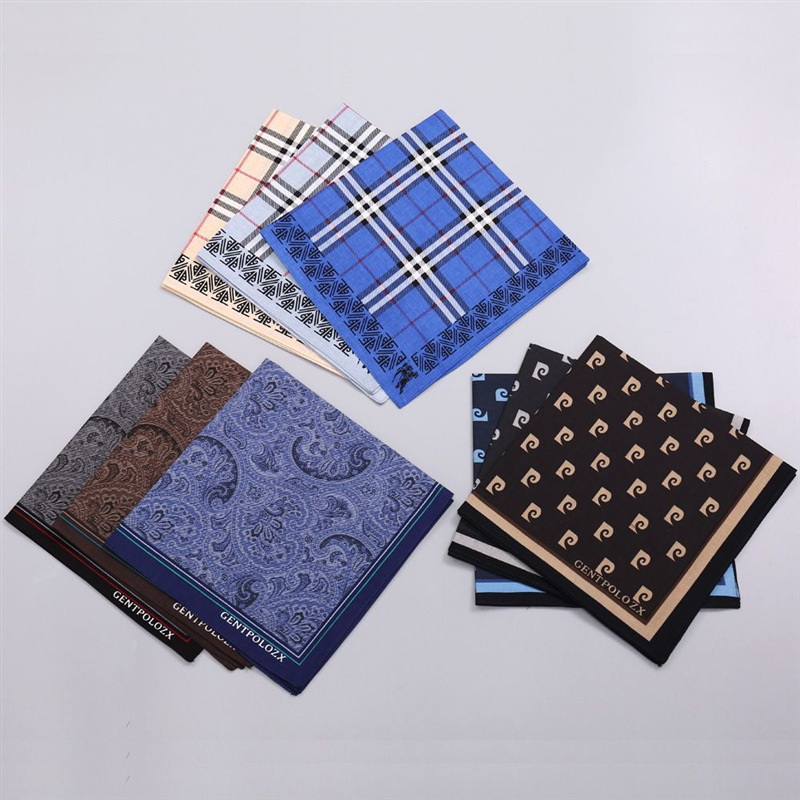 3Pcs Men's Pure Cotton Printed - Handkerchief Cotton Men avis et prix