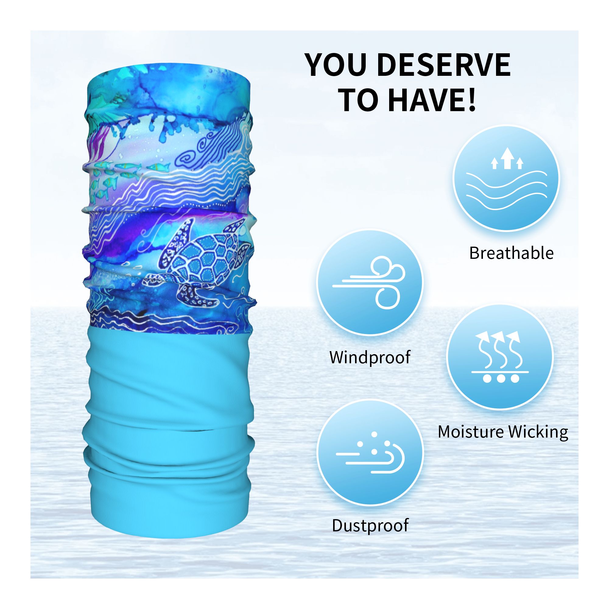 Custom Ocean Turtle Dive Winte - Neck Warmer Tube avis et prix