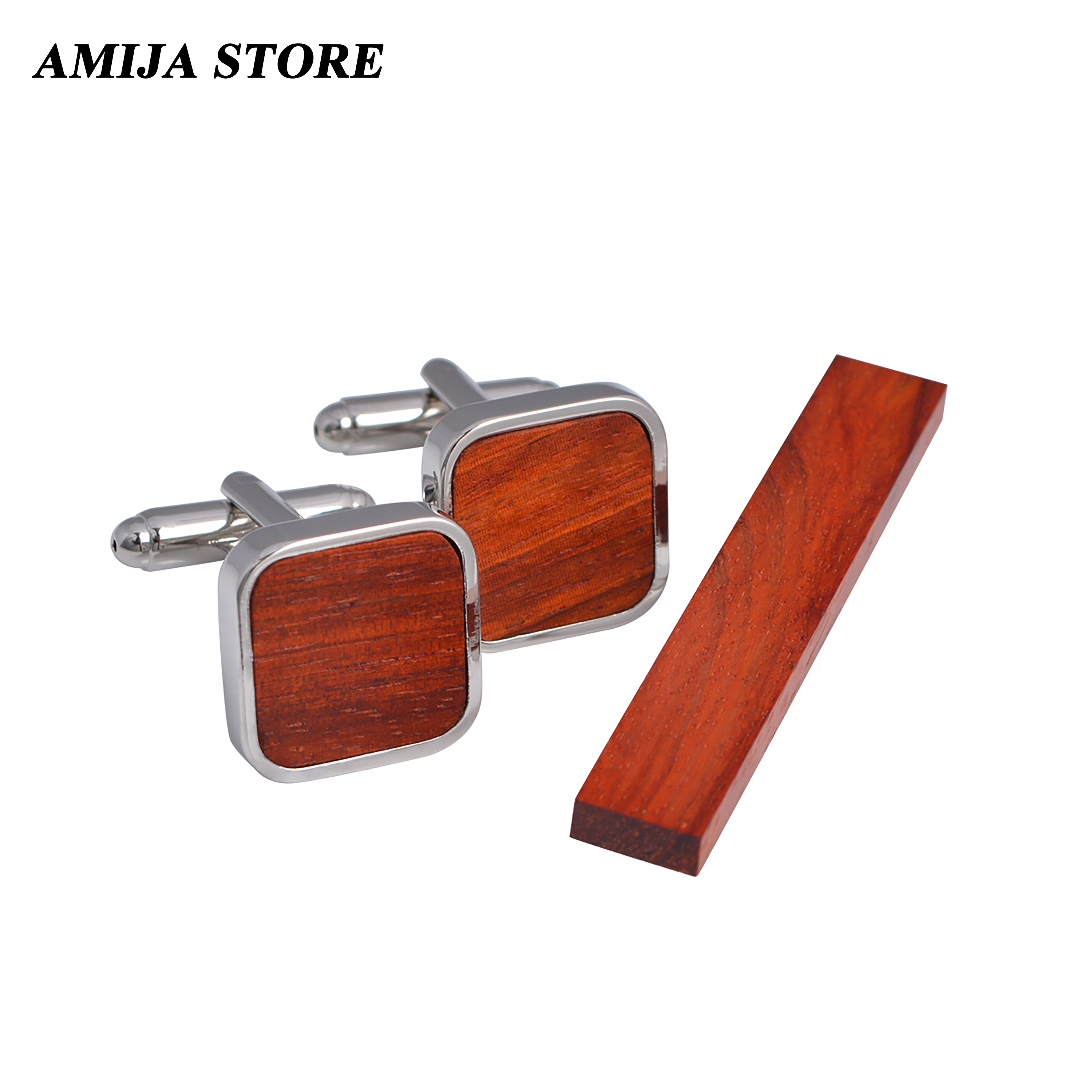 High Quality Wooden Cufflinks  - Tie Bar Set Gift avis et prix