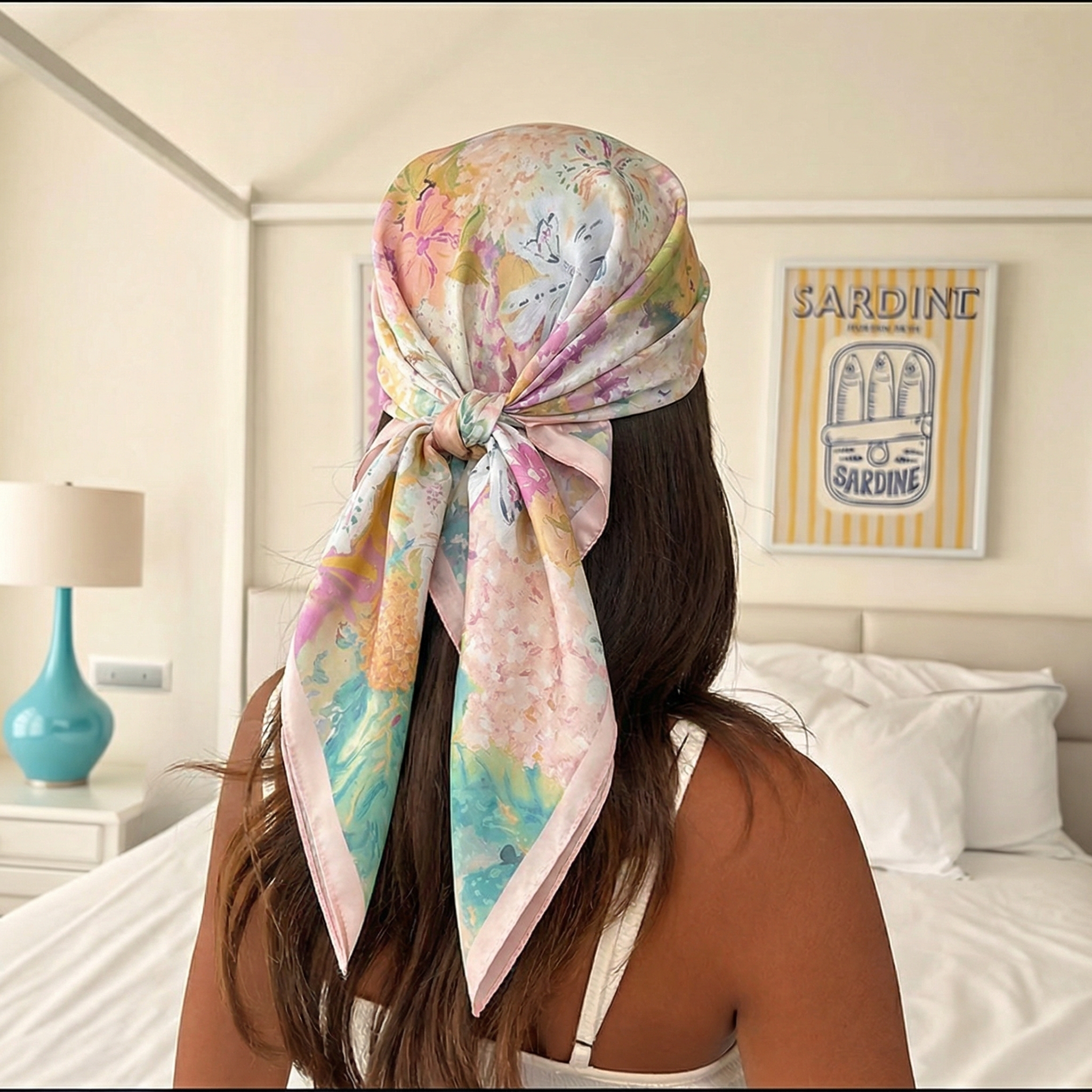 70*70cm Square Silk Scarf for  - Silk Neck Scarf avis et prix