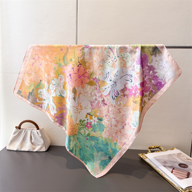 70*70cm Square Silk Scarf for  - Silk Neck Scarf avis et prix