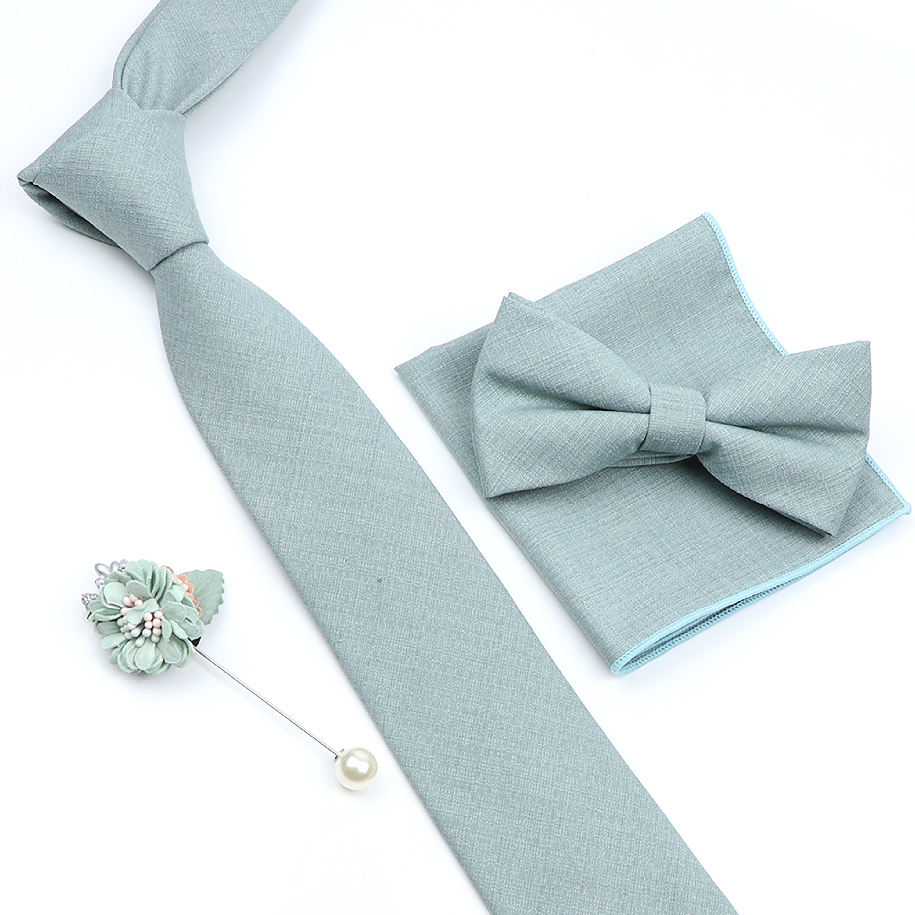 Beautiful Solid Color Tie Broo - Skinny Tie Men avis et prix