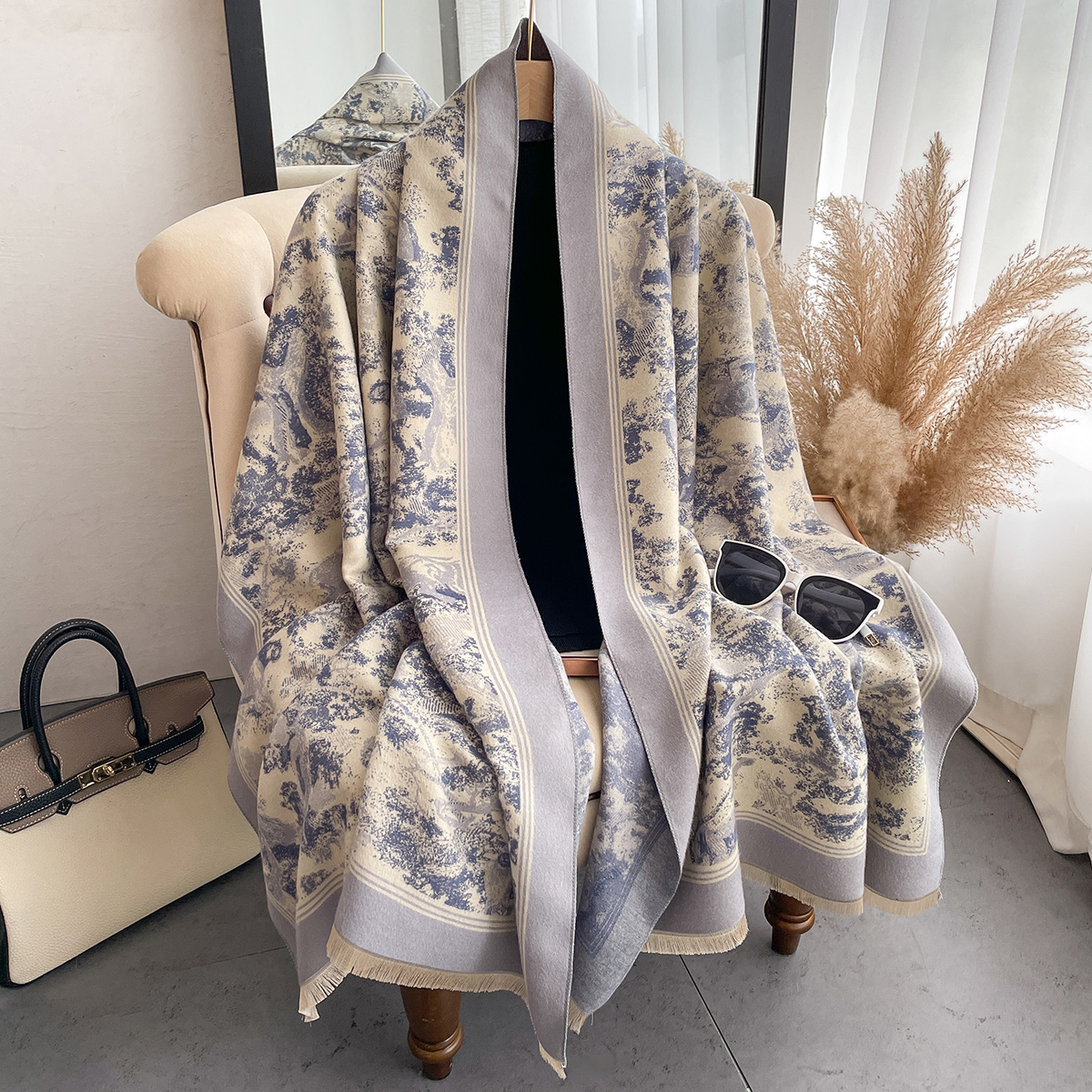 Luxury Winter Cashmere Scarf W - Woven Scarf Blanket avis et prix