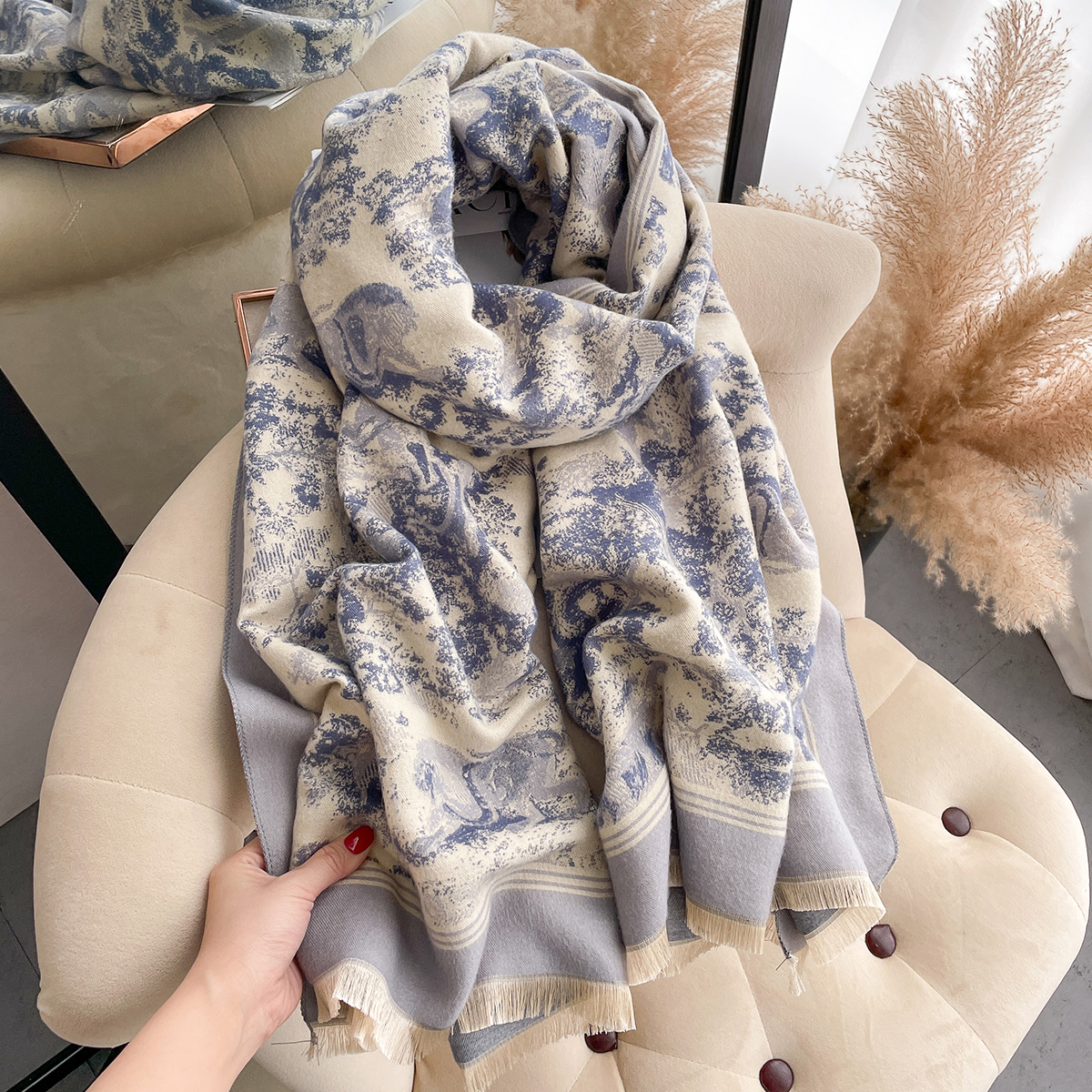Luxury Winter Cashmere Scarf W - Woven Scarf Blanket avis et prix