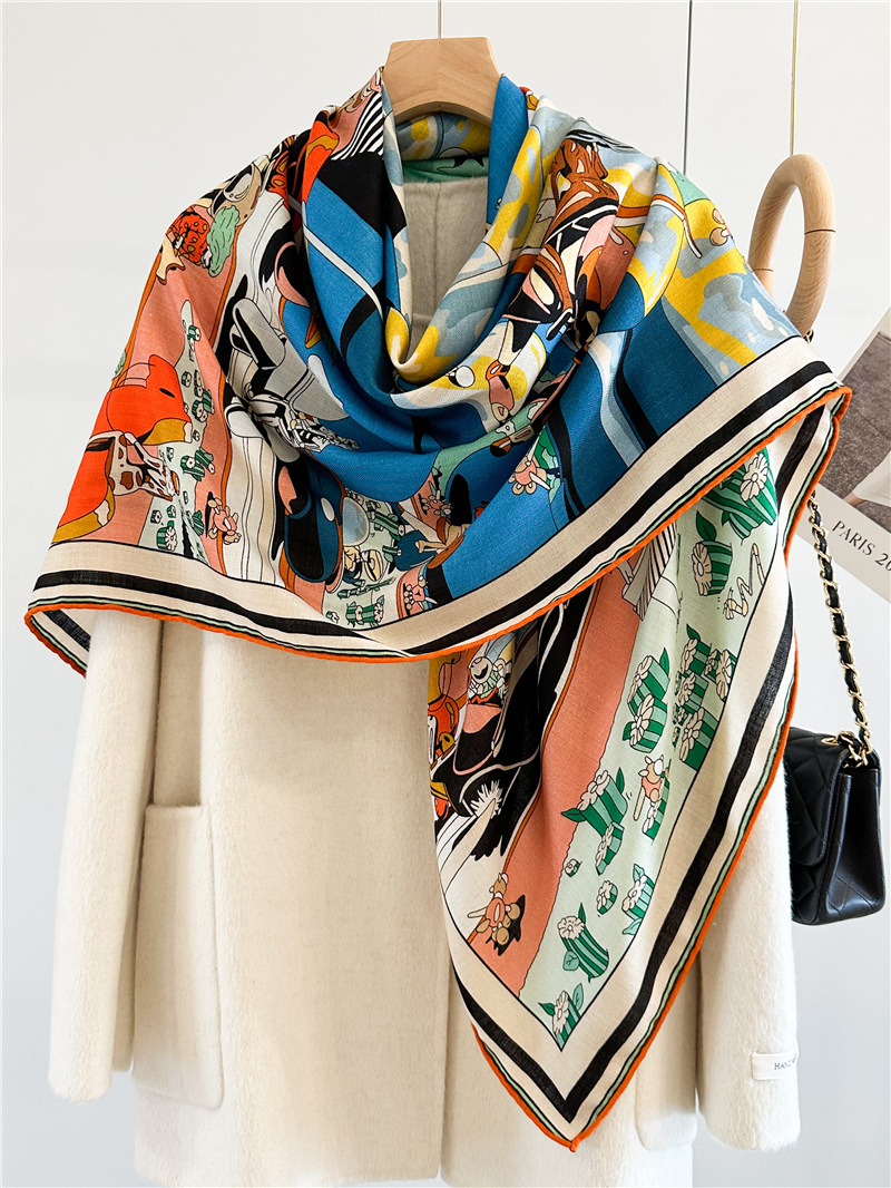 Luxury Designer Wool Silk Scar - Pashmina Wrap Large avis et prix