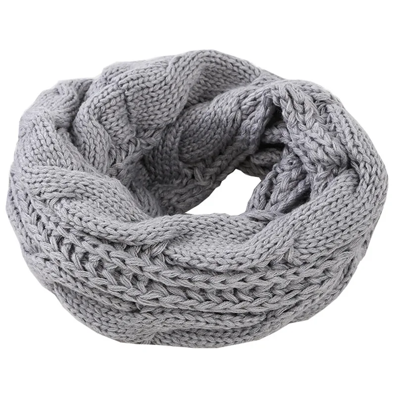 Men Women Boys Girls Thick Rib - Infinity Scarf Knit avis et prix