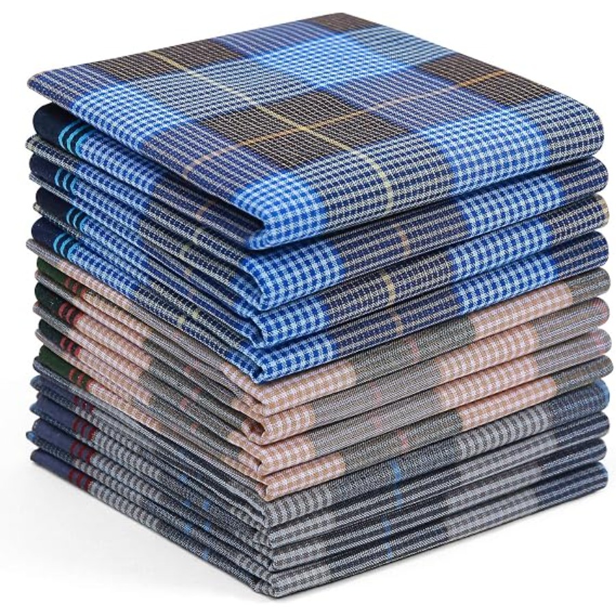 Handkerchiefs for Men, 12PCS 1 - Handkerchief Cotton Men avis et prix