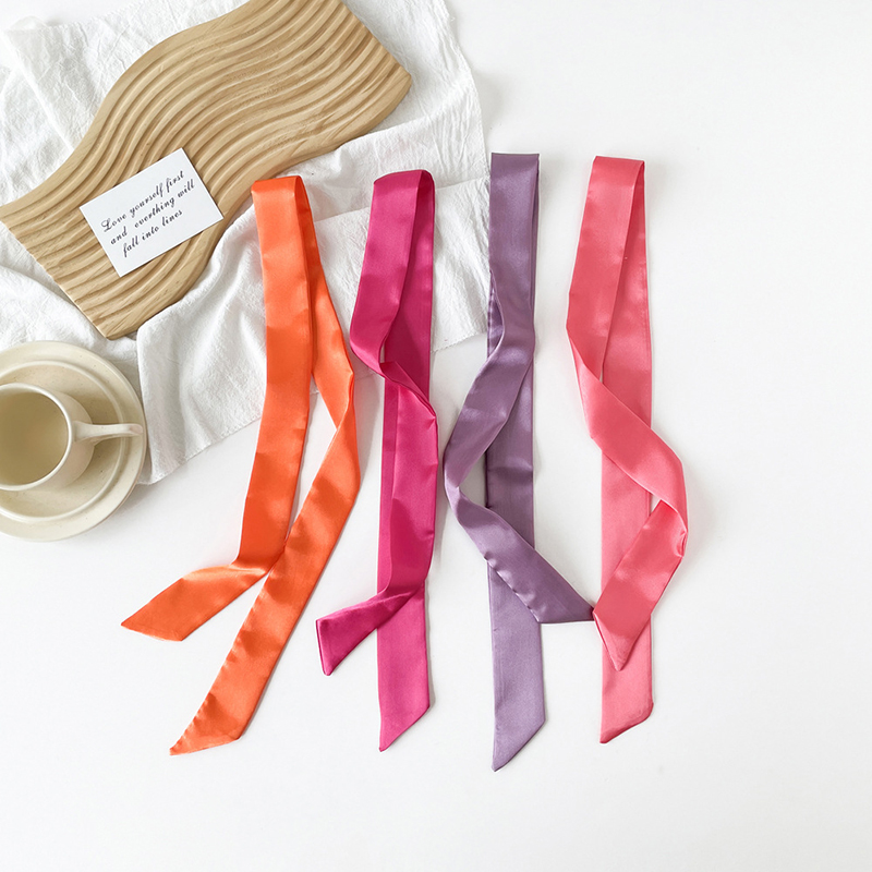 4x100cm Satin Silk Narrow Scar - Ascot Neck Scarf avis et prix