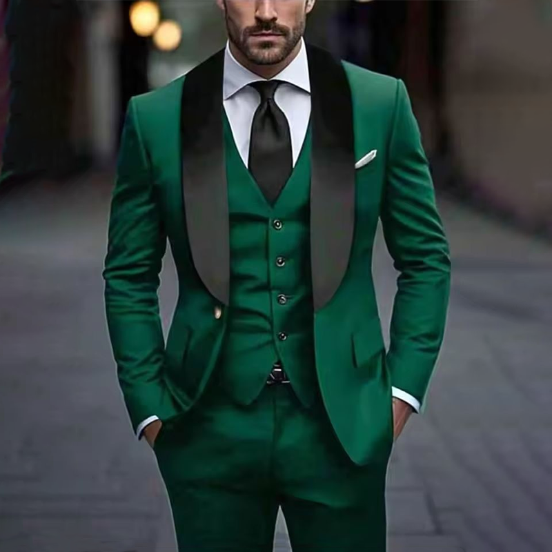Elegant man suit Green Men Sui - Muffler Men Wool avis et prix
