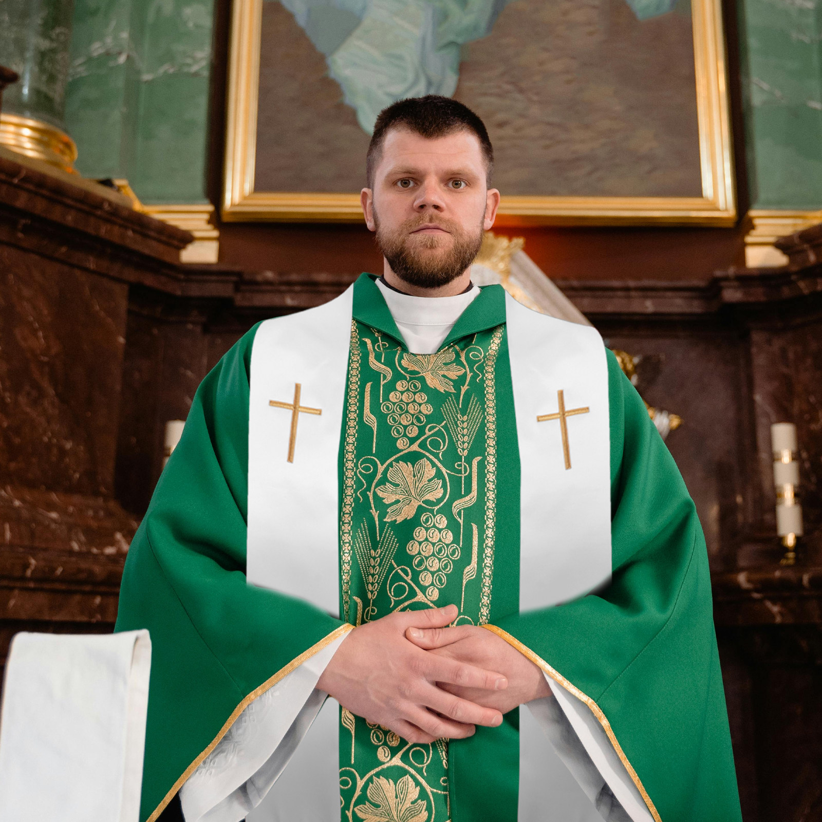 Clergy Stole Embroidered Cross - Stole Wedding Shawl avis et prix