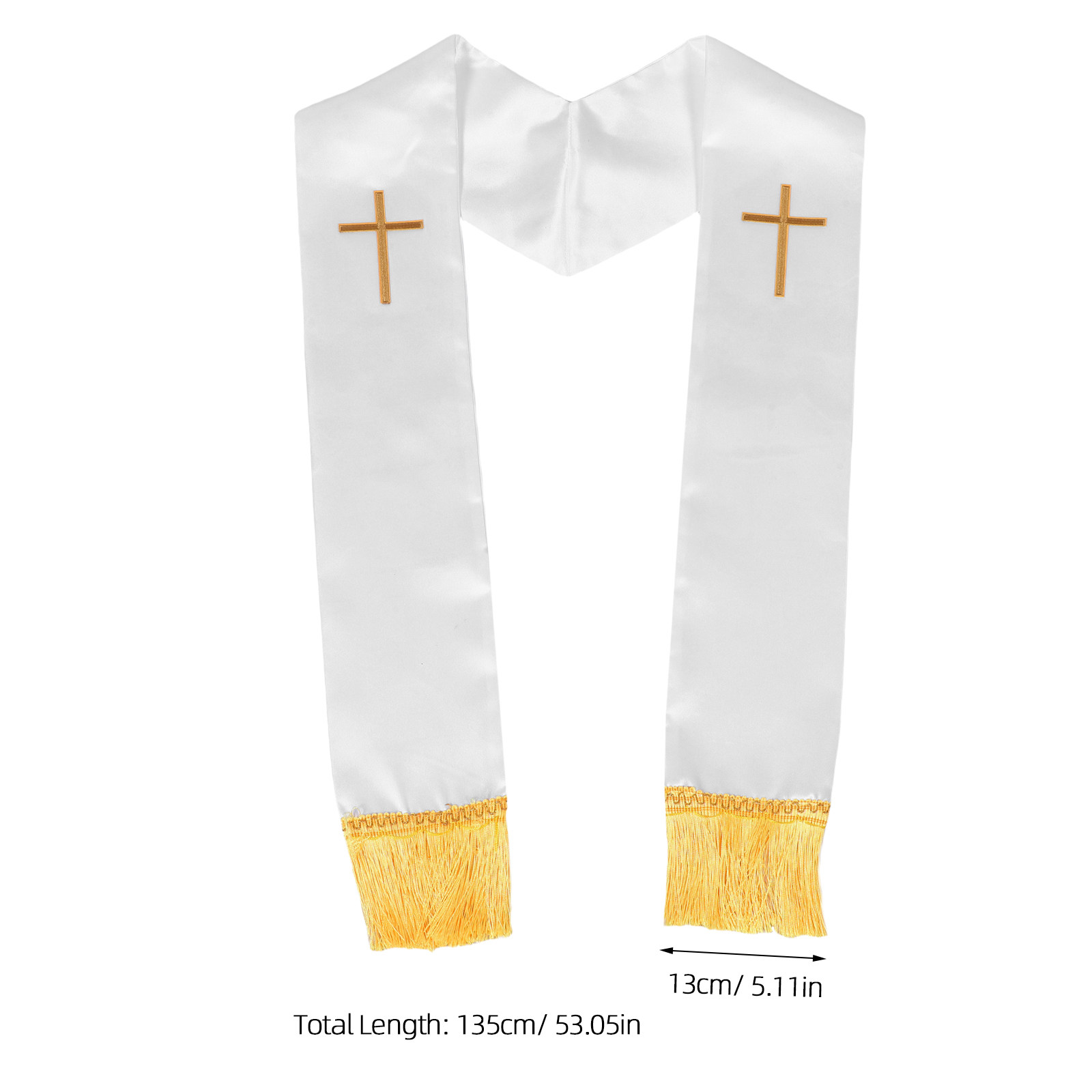 Clergy Stole Embroidered Cross - Stole Wedding Shawl avis et prix