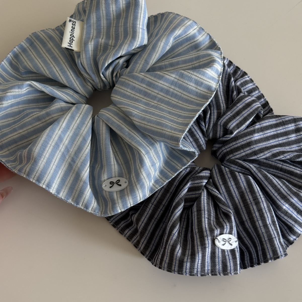Korea Fashion Stripe Hair Rubb - Silk Tie Striped avis et prix