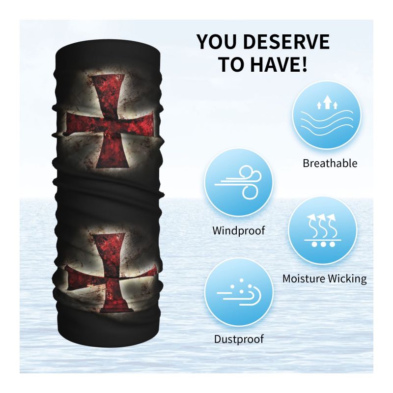 Custom Knights Templar Flag Ba - Neck Warmer Tube avis et prix